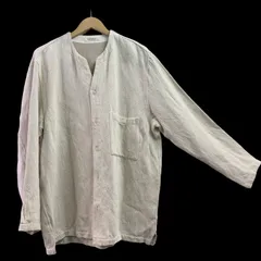 [むつ75-080701][併売] nest Robe CONFECT リネンルーズデニムキーネックシャツ[中古][メンズ]のサムネイル