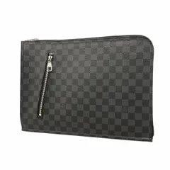 【6hb0338-k】ルイヴィトン クラッチバッグ ダミエ・グラフィット ポッシュドキュマン N48247 ブラック【中古】メンズのサムネイル
