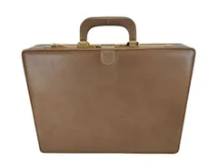 LOEWE ロエベ アタッシュケース ブラウン系 レザー メンズ ハンドバッグ ビジネスバッグ ゴールド金具 美品のサムネイル