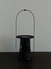渡辺竹清作 竹籠 いけばな 茶花 小竹編手付 花器 渡辺竹清作 竹籠