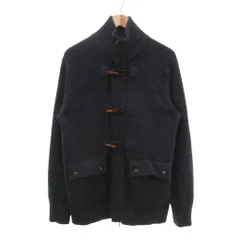 バナナリパブリック BANANA REPUBLIC カーディガン ニットジャケット L 紺 ネイビー 長袖 スタンドカラー トグルボタン ジップアップ /NU ■GY60のサムネイル