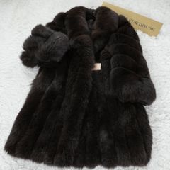 サガミンク リアルファー コート 本毛皮 水貂 Dark Mink Coat - SAGA