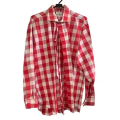 ♪4620 Jean-Charles de Castelbajac　赤チェックシャツ Lサイズ ジャン＝シャルル・ドゥ・カステルバジャック 中古 レディース メンズのサムネイル