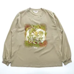 Salvatore Ferragamo イタリア製 シルク100% 長袖トップス ブラウス XL ベージュ ヴィンテージ スカーフ柄 プルオーバーのサムネイル