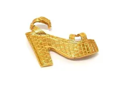 FERRAGAMO フェラガモ ブローチ ゴールド系 メタル レディース ヒールモチーフ 超美品のサムネイル