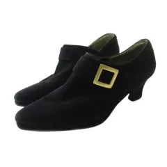 イヴサンローラン YVES SAINT LAURENT ブーティ スエード ポインテッドトゥ ブラック ブラック 37 23.5相当 ■GY99のサムネイル