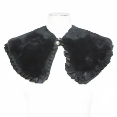チェスティ Chesty 美品 付け襟 フェイクファー フェイクパール 中綿 フリーサイズ 黒 ブラック /Xのサムネイル