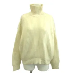 レキサミ REKISAMI ニット セーター ウール 1 アイボリー タートルネック 長袖 リブ編み チュール生地ドッキング /NP ■ECA005のサムネイル
