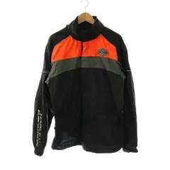 ハーレーダビッドソン HARLEY DAVIDSON High Tail Colorblocked Hi-Vis Rain Suit ナイロンジャケット ジャンパー ブルゾン 8337-15VM S ブラック オレンジ グレー /ESのサムネイル