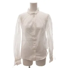 トゥービーバイアニエスベー To b. by agnes b. 24AW CHEMISE コットンローンロングブラウス シャツ ギャザー 長袖 38 白 ホワイト /FFのサムネイル
