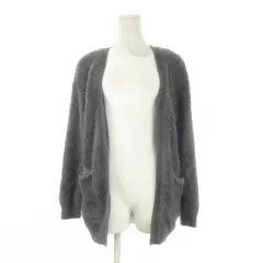 アイテムズ アーバンリサーチ ITEMS URBANRESEARCH トッパーカーディガン シャギーニット F グレー 無地 ノーカラー 長袖 /CK37 ■ECA005のサムネイル