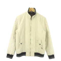カンゴール KANGOL 中綿ジャケット 上着 M 白 アイボリー 紺 ネイビー キルティング スタンドカラー 長袖 /AO18 ■ECA002のサムネイル