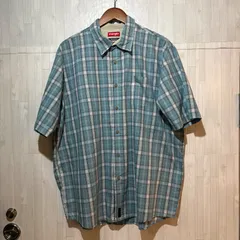 Wrangler ラングラー チェック柄 半袖シャツ ブルーグレー XL ビッグサイズのサムネイル