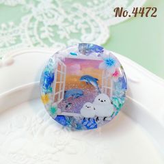 No.455 猫と花火 レジンヘアゴム - メルカリ