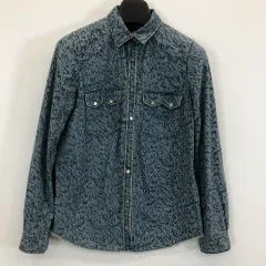 ZADIG&VOLTAIRE ザディグ・エ・ヴォルテール ヒョウ柄 レオパード パータン ウォッシュ デニムシャツ XSのサムネイル