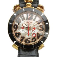 GaGa MILANO クロノグラフ 腕時計 ブラウン ラバーベルト - メルカリ