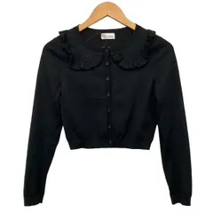 RED VALENTINO(レッドバレンチノ) カーディガン サイズXS レディース美品  - 黒 長袖/フリル/ショート丈のサムネイル