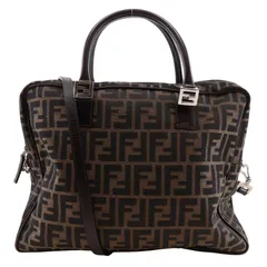 【FENDI】フェンディ ズッカ 2WAYショルダー ナイロンキャンバス 茶 ユニセックス ビジネスバッグのサムネイル
