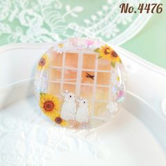 No.455 猫と花火 レジンヘアゴム - メルカリ