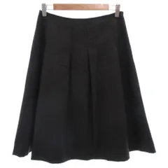 ユーバイウンガロ U by ungaro 美品 プリーツスカート 38 茶 ブラウン タック入 膝丈 サイドジップ /KB ■ECF003のサムネイル