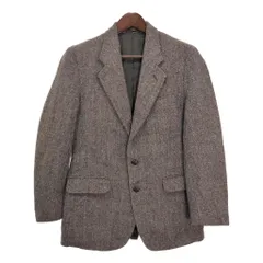 Harris Tweed ハリスツイード ウール テーラードジャケット ブラウン(メンズ 39 R)中古 古着 U3244のサムネイル