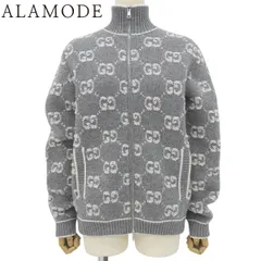 GUCCI(グッチ) GGジャガード ジップアップ カーディガン カーディガン 2025年 アパレル ファッション 衣類 XS ウール グレー ピンクベージュ 814285 XKCNA レディース 40802201504【中古】【アラモード】のサムネイル