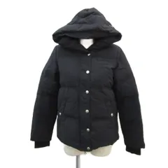 トミー TOMMY ダウンジャケット S 黒 ブラック フード付き ミドル丈 J187652446-990 /YS11 ■GY61のサムネイル