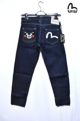 新品 EVISU × くまモン コラボ デニム Lot.1977 W29 エヴィス 日本製 赤耳 カモメ セルビッチ 刺繍 デッドストックのサムネイル