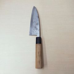 青紙2号 黒打 小三徳包丁（アジ切） 90㎜ G1450 焼柄 日本製 月光作