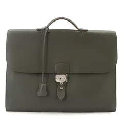 美品 エルメス HERMES サック ア デペッシュ 41 ブリーフケース ビジネス バッグ トゴ ヴェールグリス エトゥープ □Q刻印 90335485のサムネイル