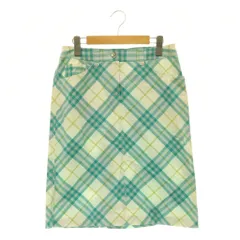 バーバリー ロンドン BURBERRY LONDON チェックタイトスカート ロング ストレッチ 40 グリーン /MY ■OS ■GY62のサムネイル