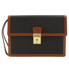 【BALLY】バリー Bロゴ PVC×レザー 黒 メンズ セカンドバッグのサムネイル