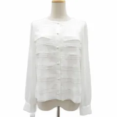 トゥービーシック TO BE CHIC シャツ ブラウス 40 白 ホワイト ラウンドネック 長袖 ティアード /YS40 ■ECC007のサムネイル