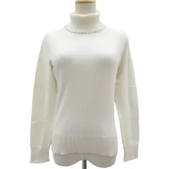 ローラアシュレイ LAURA ASHLEY ニット セーター M オフホワイト タートルネック 長袖 /YS45 ■ECC007のサムネイル