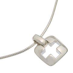 [TIFFANY&Co.]티파니 피어스트 크로스 초커 실버 925 여성 7.4g 목걸이