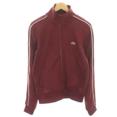 ラコステ LACOSTE ショルダーパイピング鹿の子地トラックジャケット ブルゾン ジャンパー ジップアップ XS ボルドー SH1457 /HNのサムネイル