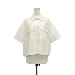 2025 sacai サカイ Short-sleeved shirt プリーツ ブラウス オフホワイト 2 25-07638のサムネイル