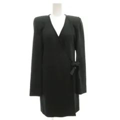 ソニアリキエル SONIA RYKIEL ロングカーディガン 36 深緑 ダークグリーン Vネック 長袖 ラップデザイン ウール /IB ■IBO100のサムネイル