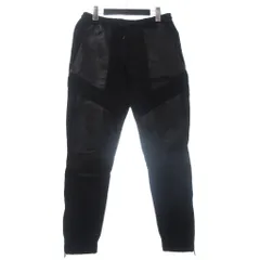 ウノピュウノウグァーレトレ リラックス 1PIU1UGUALE3 RELAX スウェットパンツ レザー切替 ウエストゴム 黒 ブラック Lのサムネイル