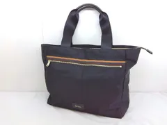 26g-854k【中古】Paul Smith ポールスミス　マルチストライプ　ナイロン　トートバッグ　ブラックのサムネイル