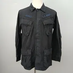 AVIREX  ミリタリージャケット　サイズM　ブラック　ジャングルファティーグ　アヴィレックス　刺繍　長袖　【1237】のサムネイル