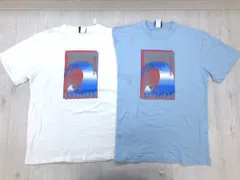 90-00年代MAUI and Sons マウイアンドサンズ 浮世絵 プリント 半袖 Tシャツ カットソー 2点セット まとめて 白 水色 M メンズ コットン100%のサムネイル