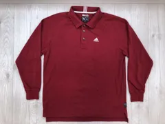 アディダス adidas トラッド スポーツ ゴルフ CLIMALITE STRETCH 鹿の子 長袖ポロシャツ メンズ コットン混合 吸汗速乾性 S 赤のサムネイル