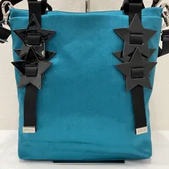 7271　ANNA SUI　アナスイ　トライスター　2way　ショルダーバッグ　ハンドバッグ　トートバッグ　グリーン　ブラック　黒　スター　星　レディースのサムネイル