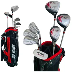461 YONEX EZONE Jr. ヨネックス ジュニア 子供用 ゴルフクラブ7本セット キャディバック スタンド付き 送料無料 匿名配送のサムネイル