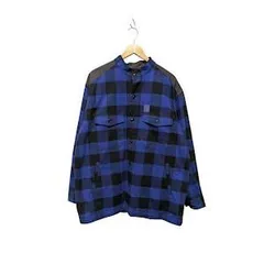 BOHEMIANS ボヘミアンズ バッファローチェック ノーカラーシャツジャケット ブルー系 コットン サイズ3 G00273のサムネイル