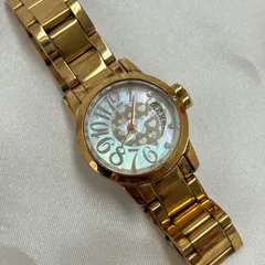 D【中古】不動 ORIENT iO オリエントイオ 腕時計 レディース ハート柄 カレンダー機能 SZ3M-R0 ピンク オーロラカラーのサムネイル