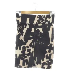 イザベルマラン ISABEL MARANT スカート 麻 リネン 34 ピンク 黒 ブラック 抽象柄 ミニ丈 ギャザーデザイン /MN21 ■GY99のサムネイル