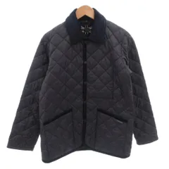 ラベンハム LAVENHAM 中綿ジャケット キルティング 襟コーデュロイ 36 S 紺 ネイビー /FFのサムネイル