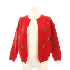 アメリヴィンテージ Ameri VINTAGE カーディガン ニット 赤 レッド シマウマ柄 長袖 /YMのサムネイル